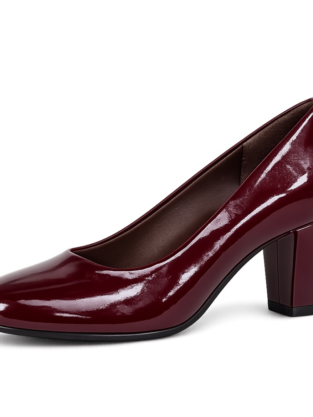 Aerosoles Women's Burgundy Patent Round-Toe Pumps